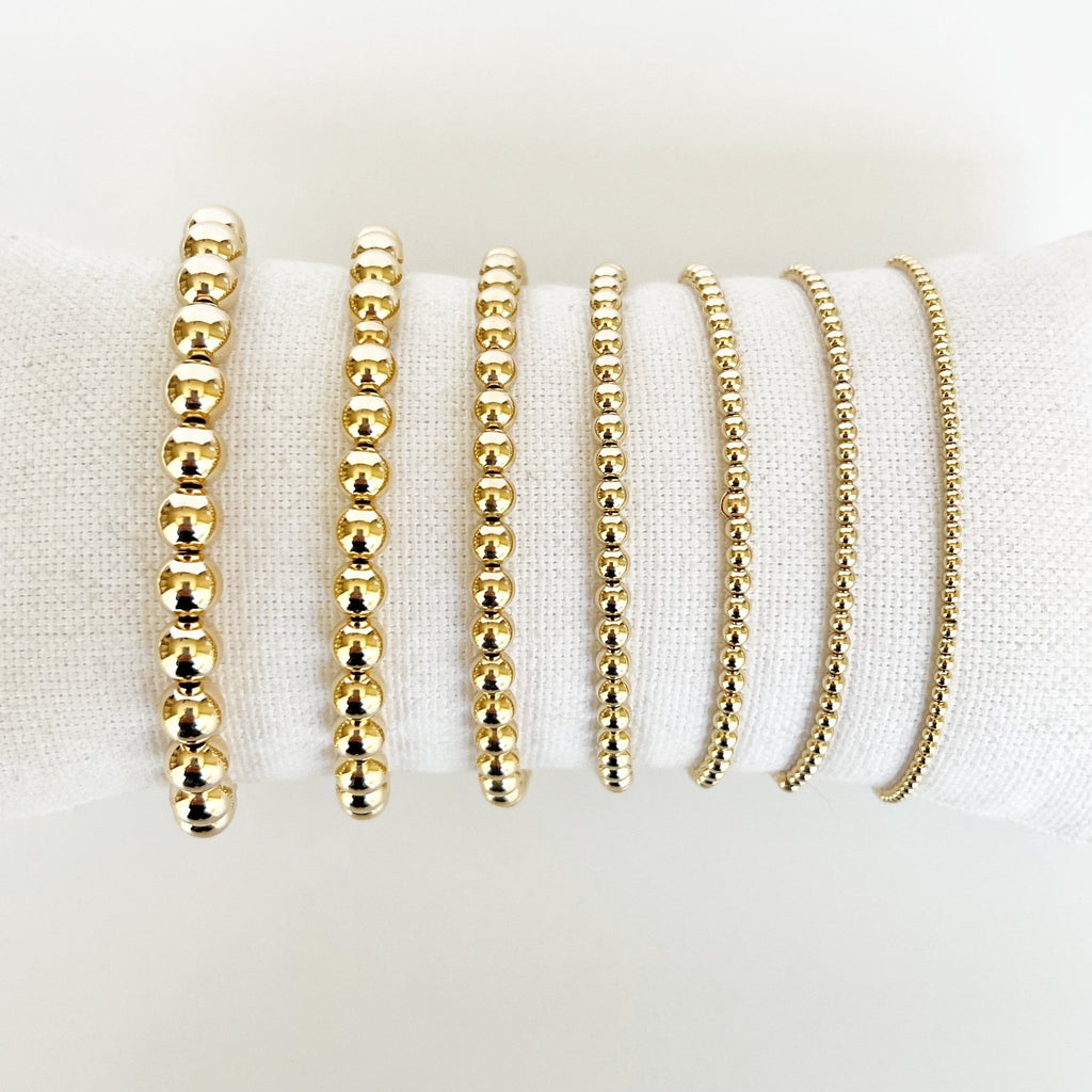 14k Gold Filled Beaded Bracelets - Two & Gathered