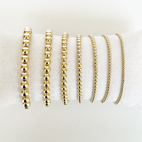 14k Gold Filled Beaded Bracelets - Two & Gathered