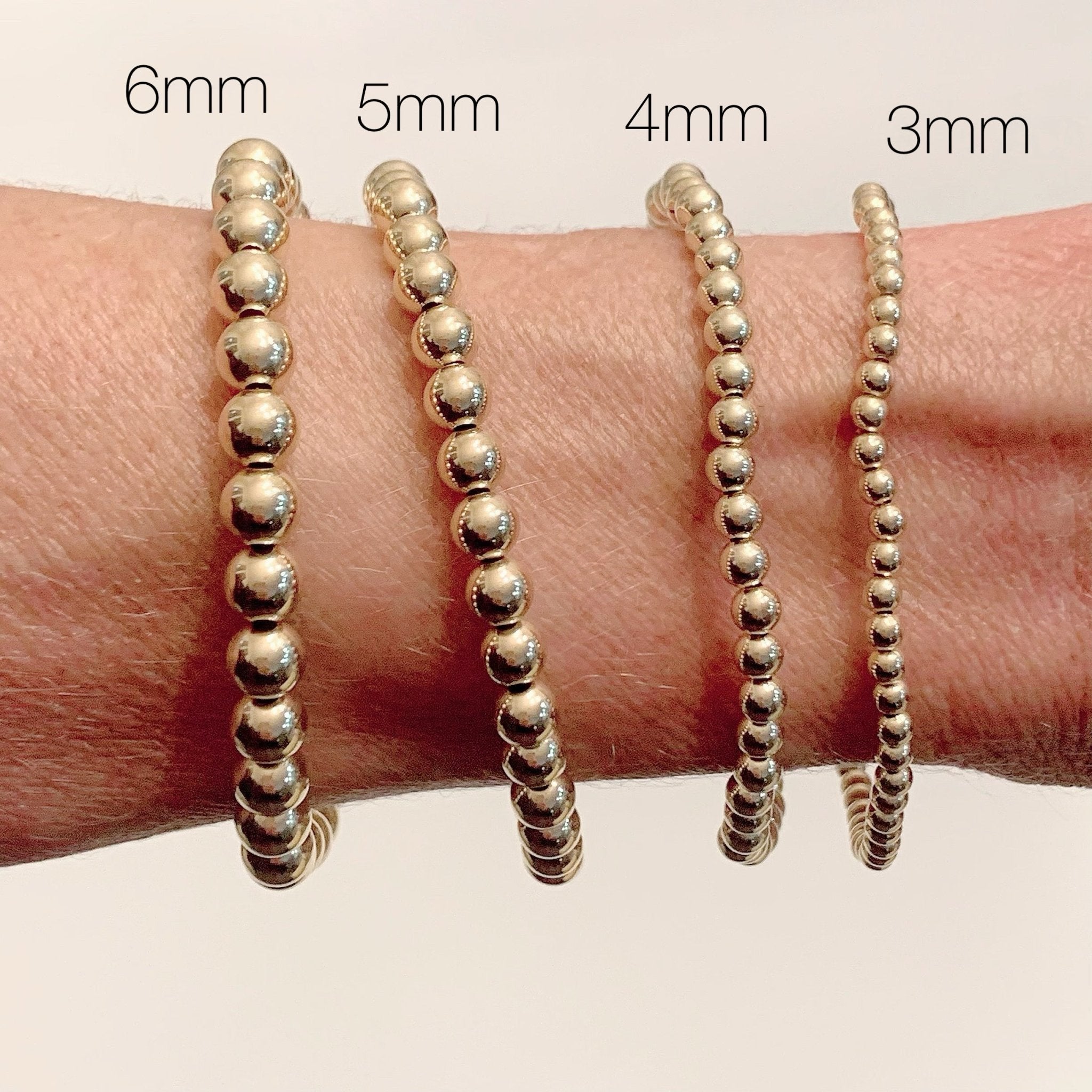 14k Gold Filled Beaded Bracelets - Two & Gathered