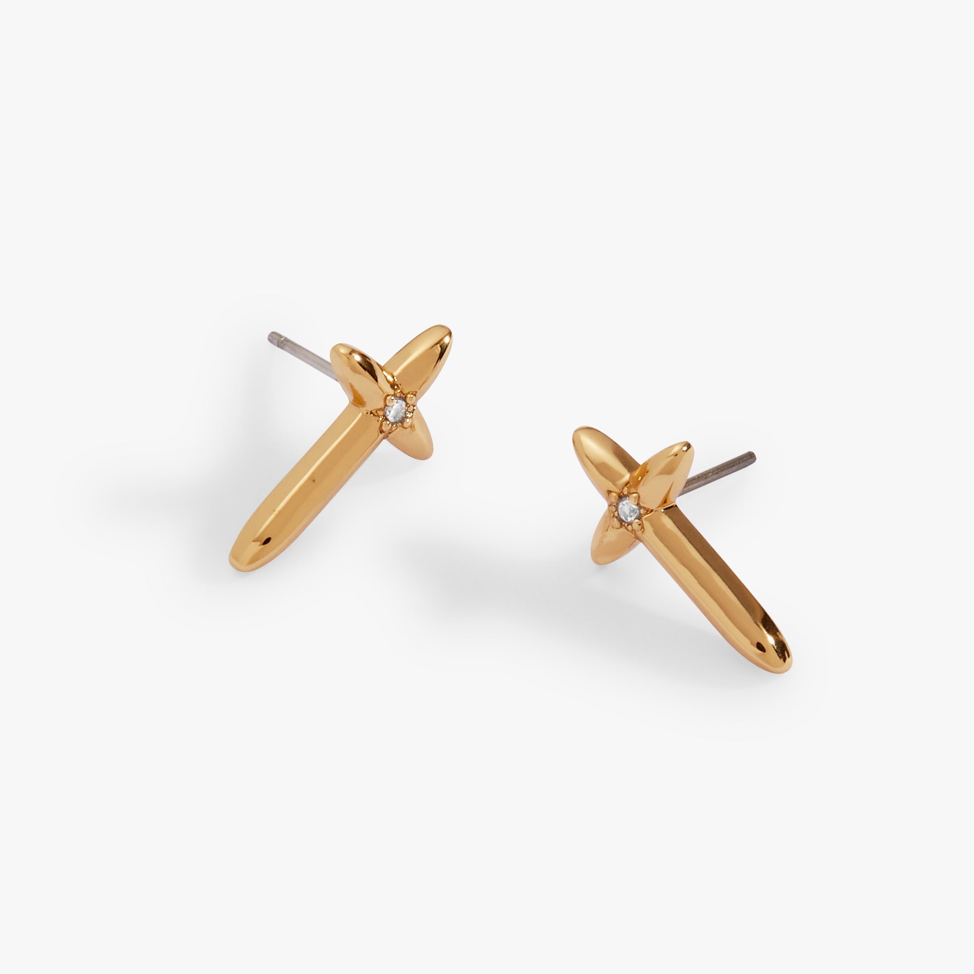 4:13 Cross Stud Earrings - Two & Gathered