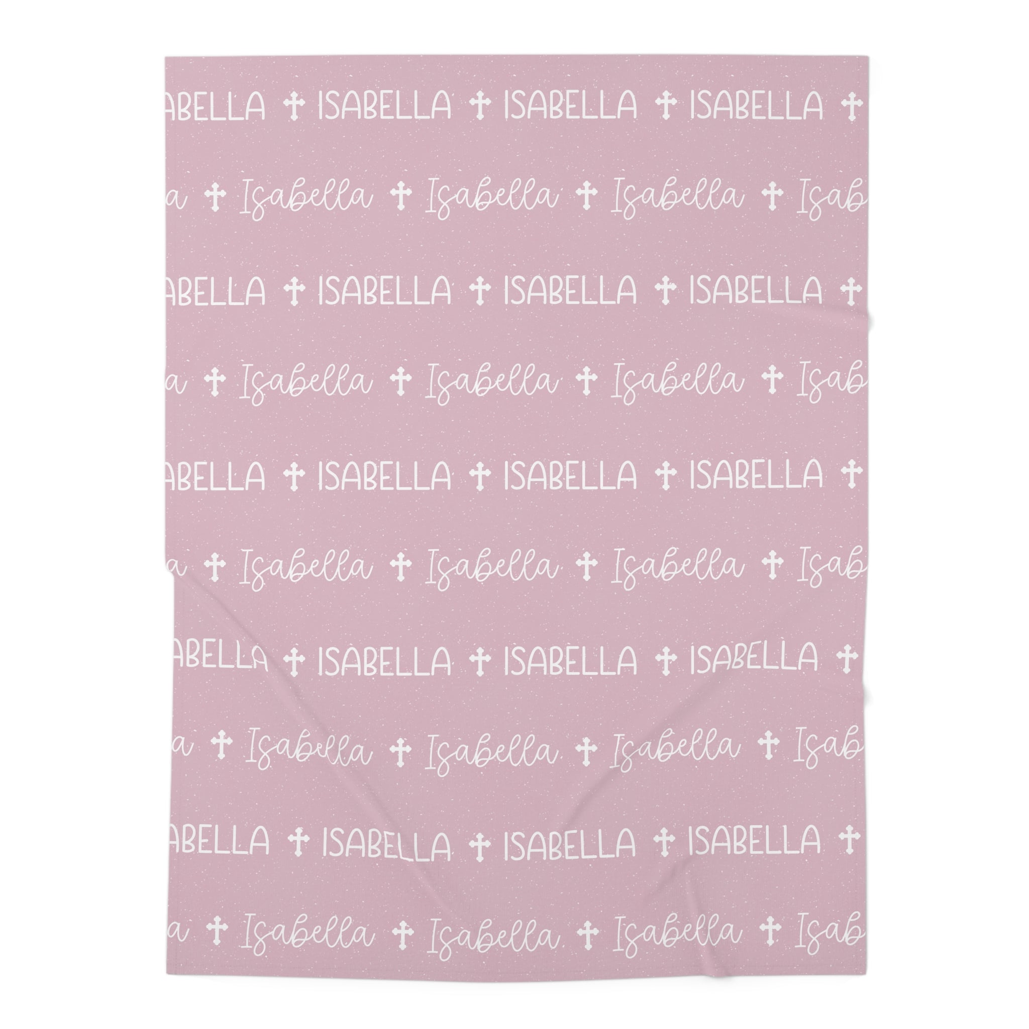 Personalized Pink Baby Name Swaddle Blanket