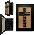 American Flag Cross Decorative Wall - Mounted Secure Gun Cabinet - Two & Gathered