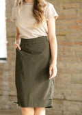 Andie Olive Hiking Midi Skirt - Two & Gathered