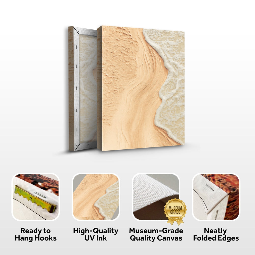 Beige Beach Coastal Wall Art - Two & Gathered