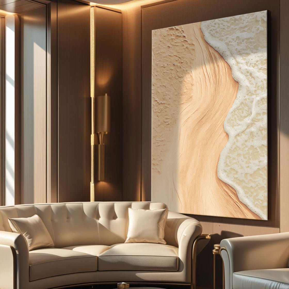 Beige Beach Coastal Wall Art - Two & Gathered