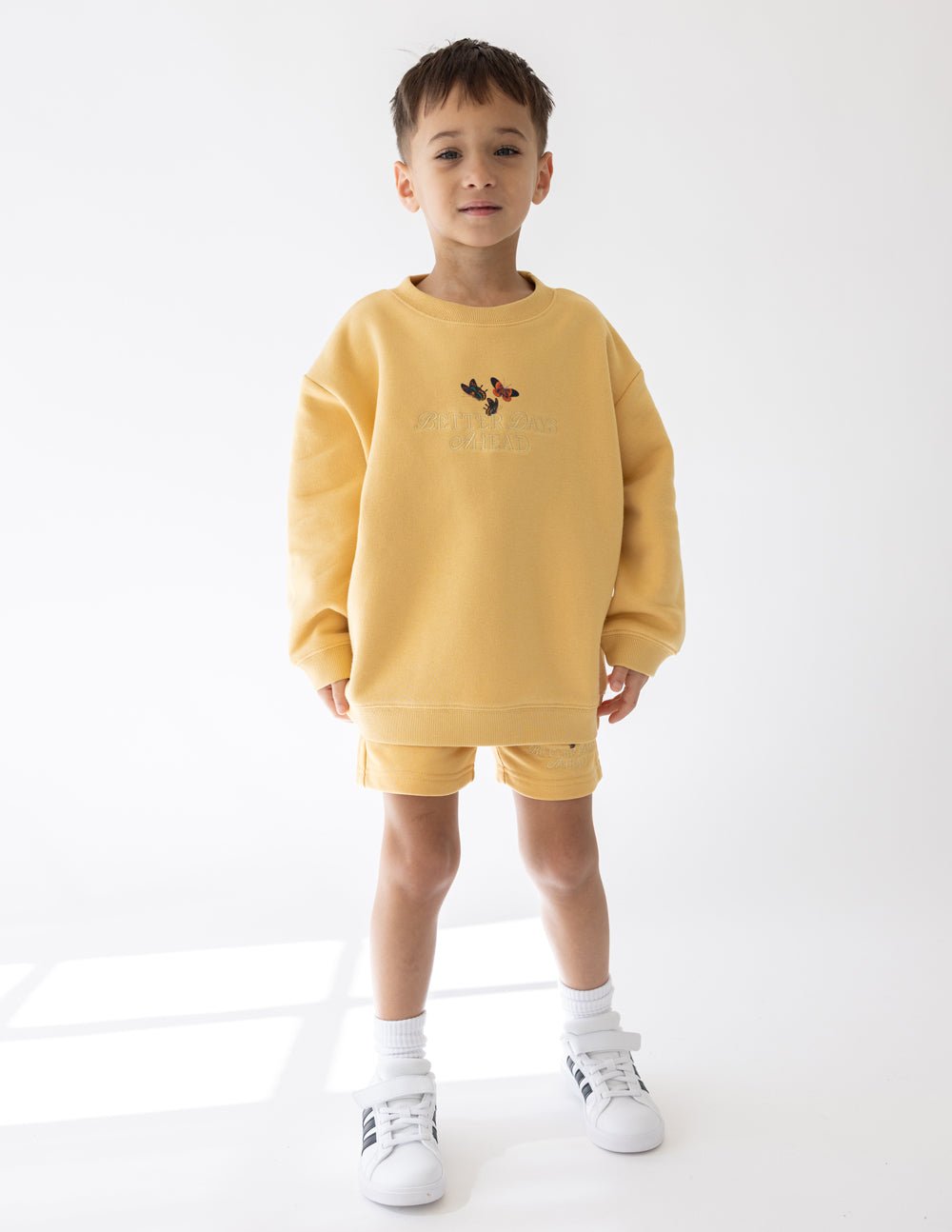 Better Days Butterfly Kids Crewneck - Two & Gathered