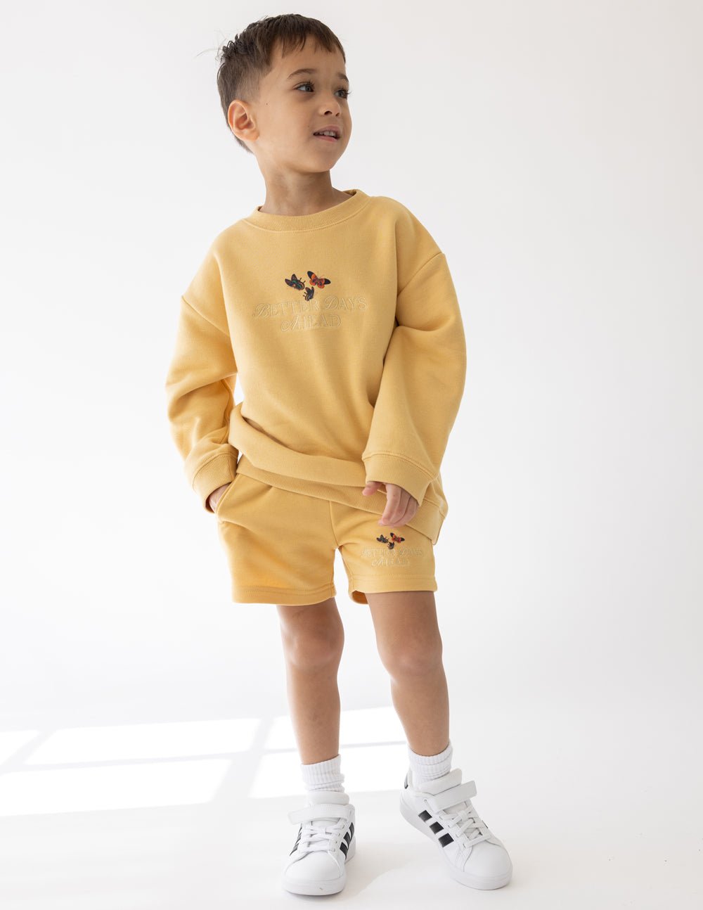 Better Days Butterfly Kids Crewneck - Two & Gathered
