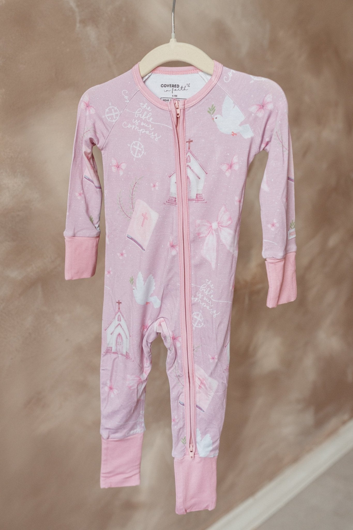 Bible is Our Compass Bamboo Footed Onesie Pajama - Two & Gathered