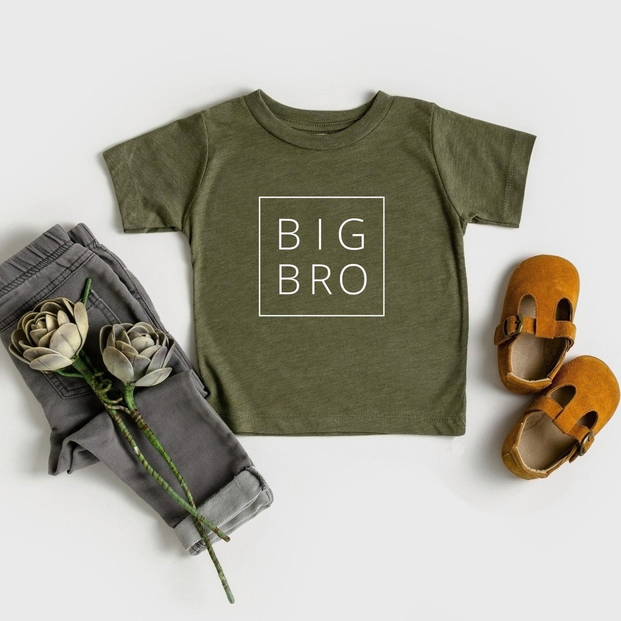 Big Bro Baby And Kids T Shirt (Square) - Two & Gathered