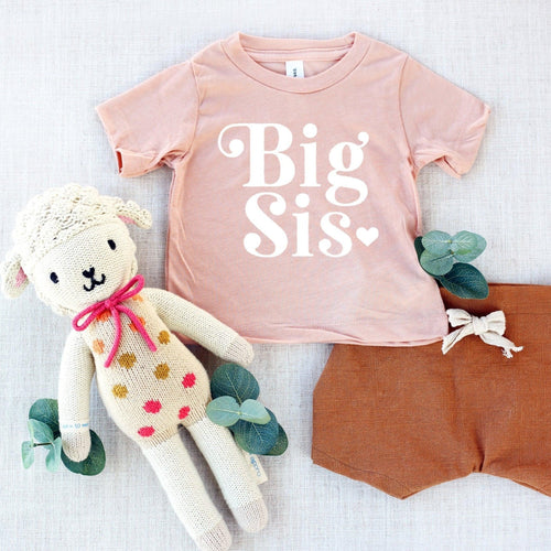 Big sis Baby And Toddler Sister T-Shirt (Retro) - Two & Gathered