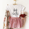 Big Sister Baby And Toddler Big sis Pregnancy Announcement T Shirt (Cursive 2) - Two & Gathered
