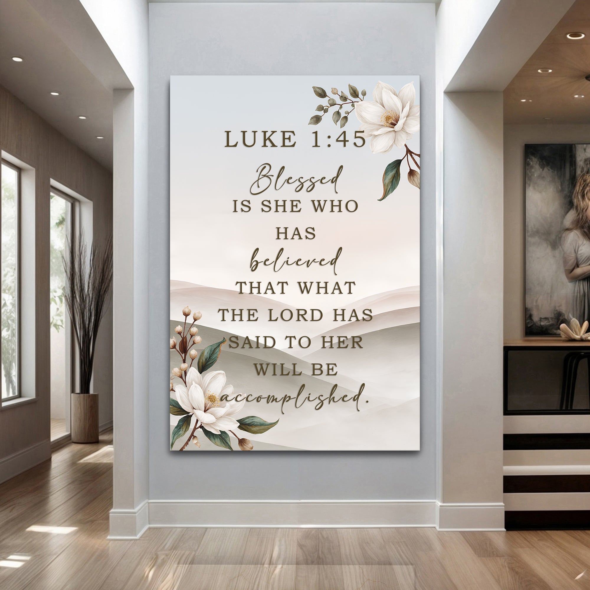 Blessed Is She Who Has Believed - Luke 1:45 Faith Wall Art - Two & Gathered