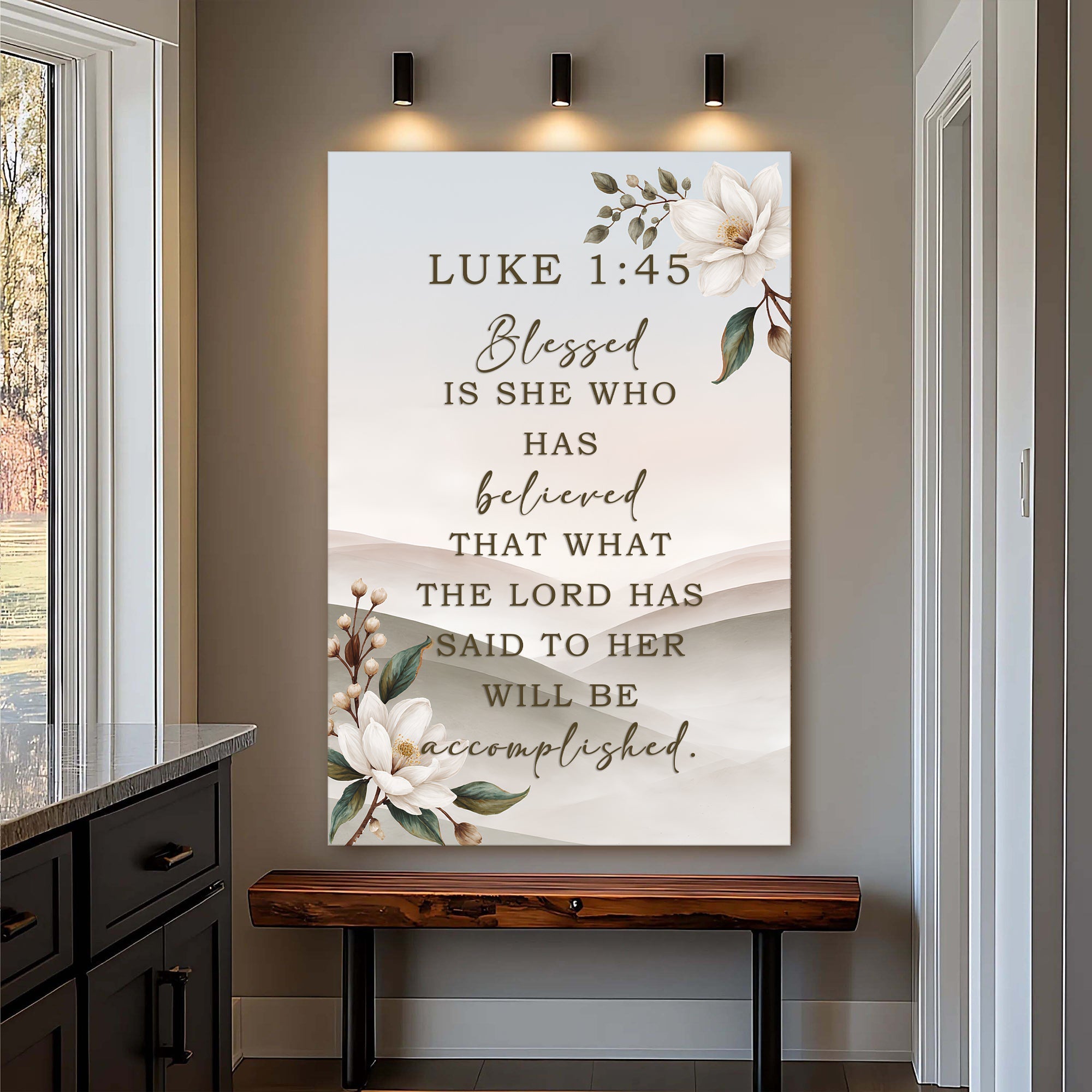 Blessed Is She Who Has Believed - Luke 1:45 Faith Wall Art - Two & Gathered