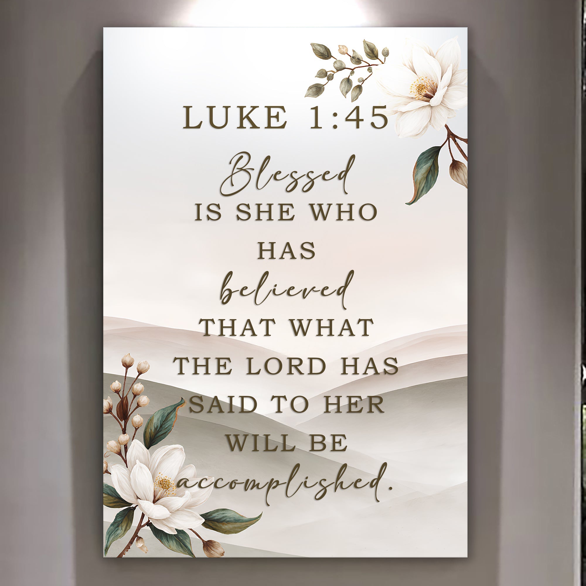 Blessed Is She Who Has Believed - Luke 1:45 Faith Wall Art - Two & Gathered