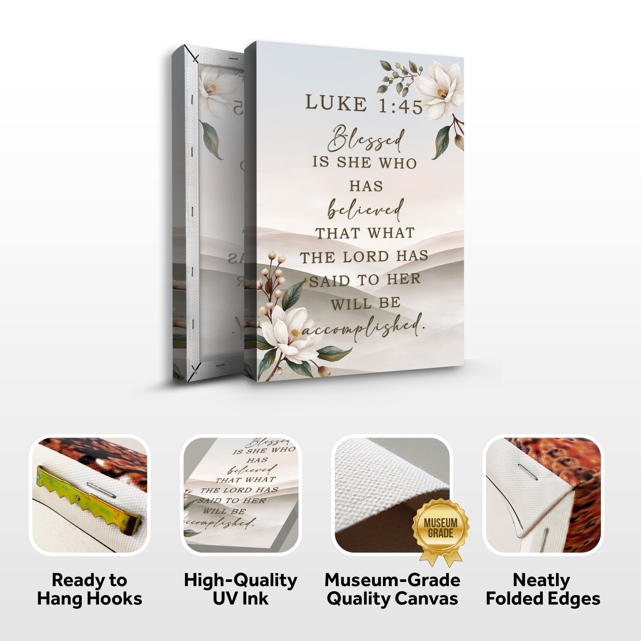 Blessed Is She Who Has Believed - Luke 1:45 Faith Wall Art - Two & Gathered