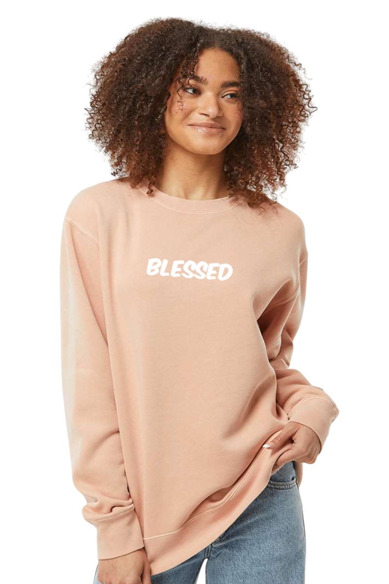Blessed Unisex Pigment - Dyed Crewneck Sweatshirt - Two & Gathered
