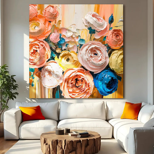 Blooming Bouquet Impasto Wall Art - Two & Gathered