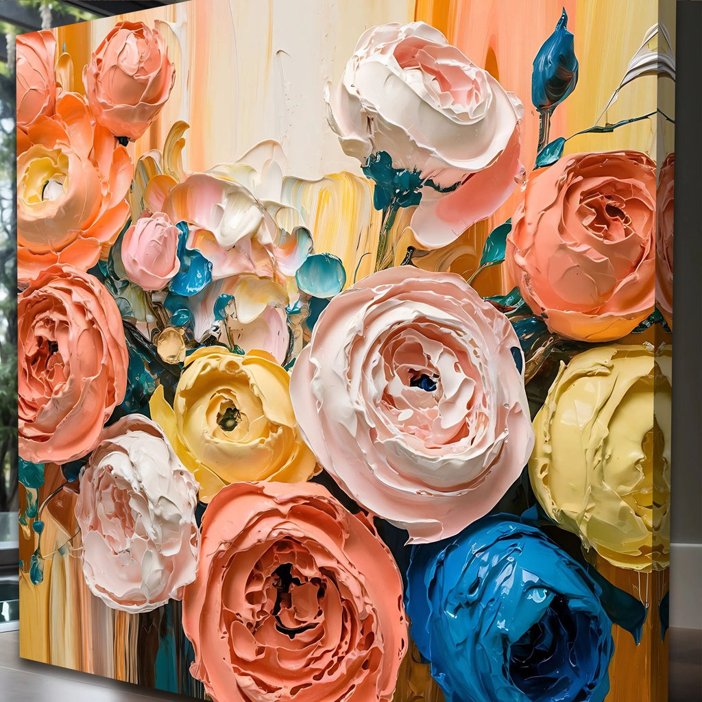 Blooming Bouquet Impasto Wall Art - Two & Gathered