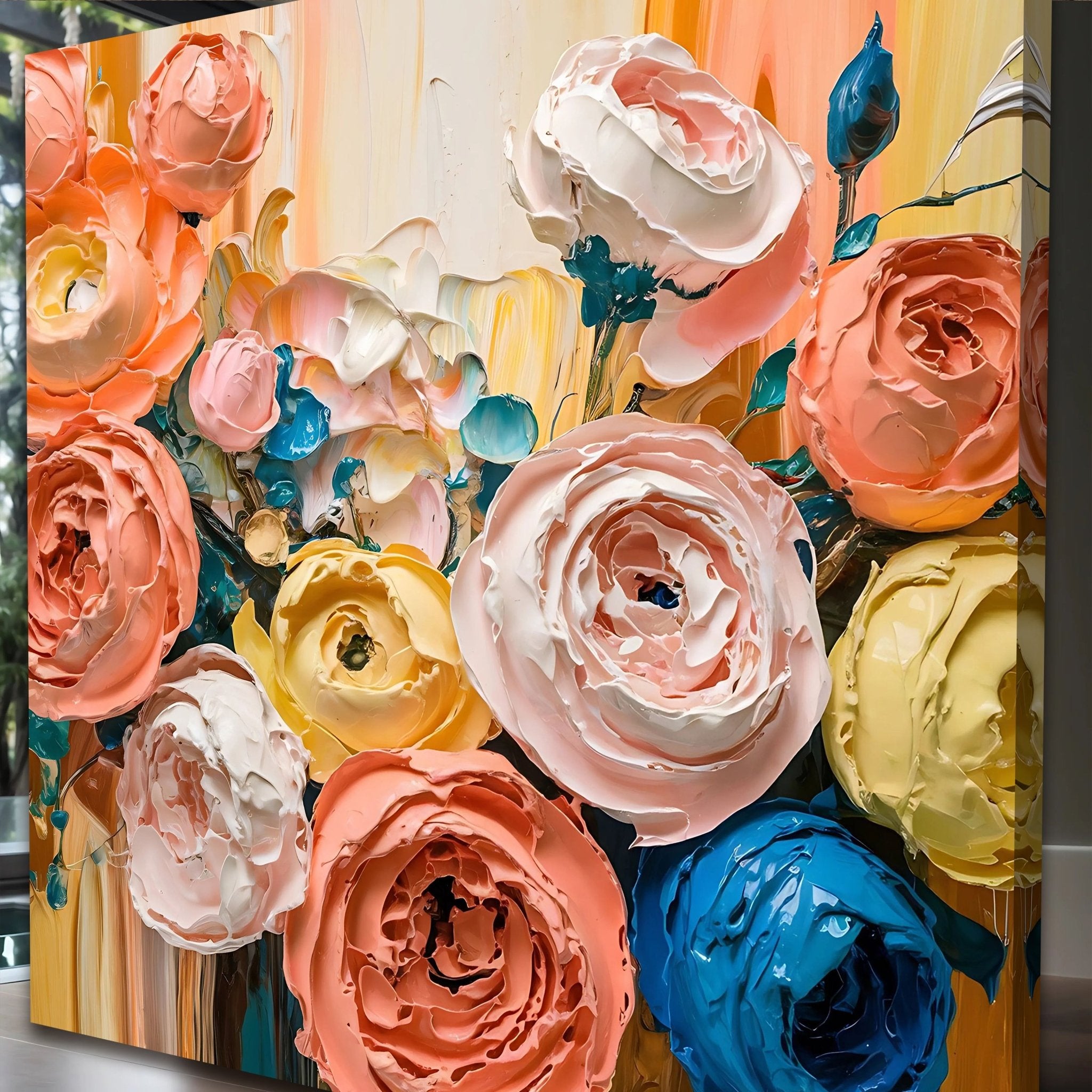 Blooming Bouquet Impasto Wall Art - Two & Gathered