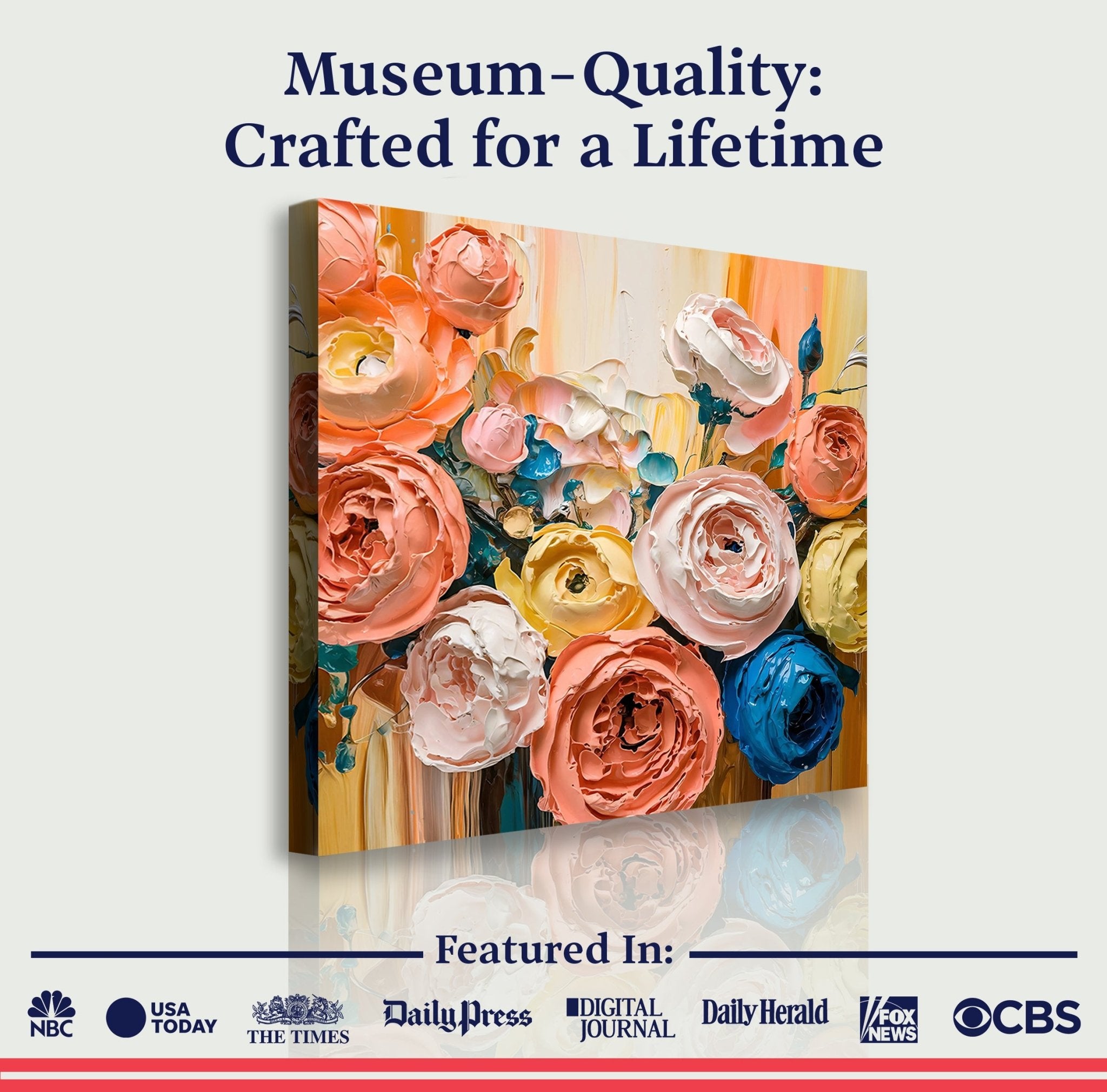 Blooming Bouquet Impasto Wall Art - Two & Gathered