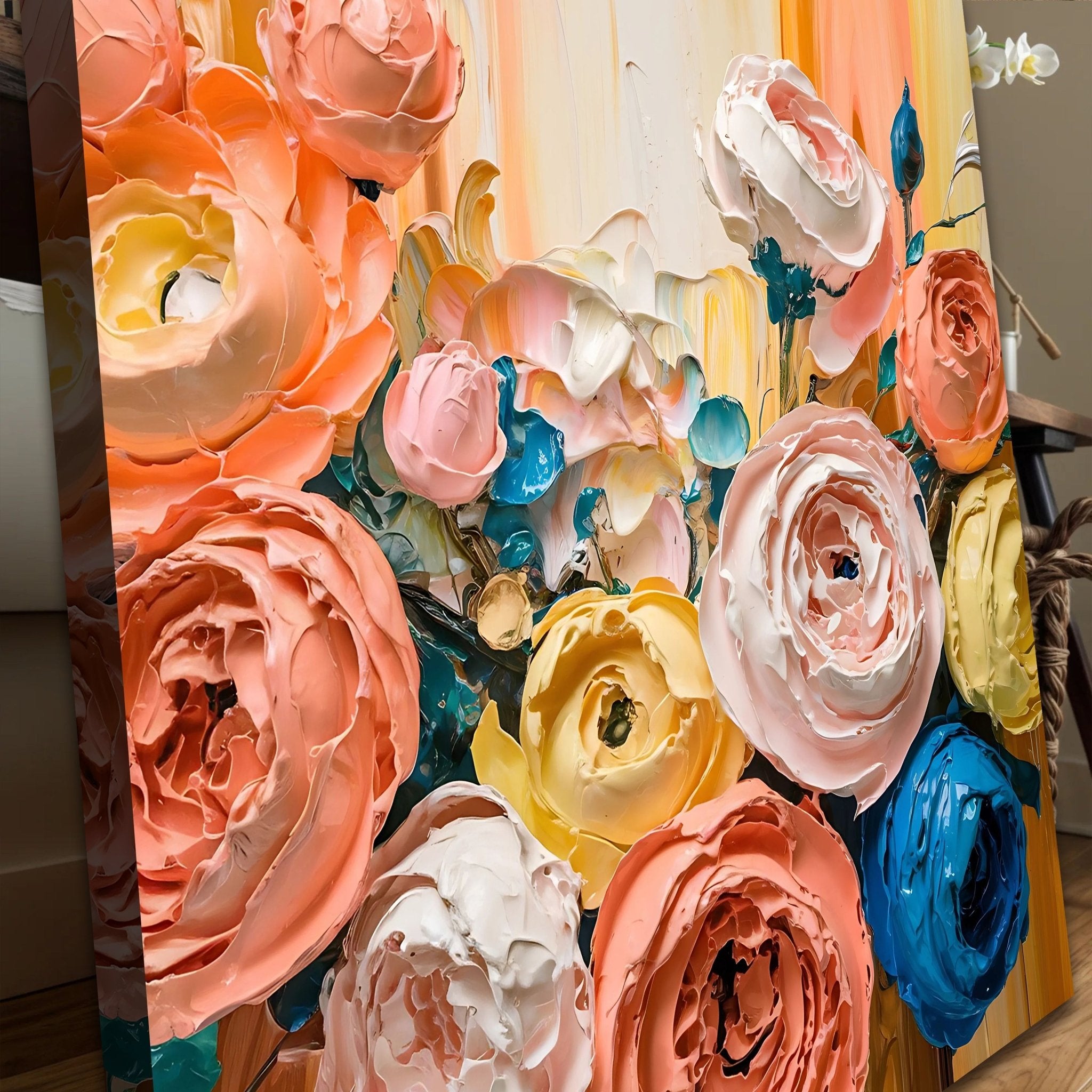 Blooming Bouquet Impasto Wall Art - Two & Gathered