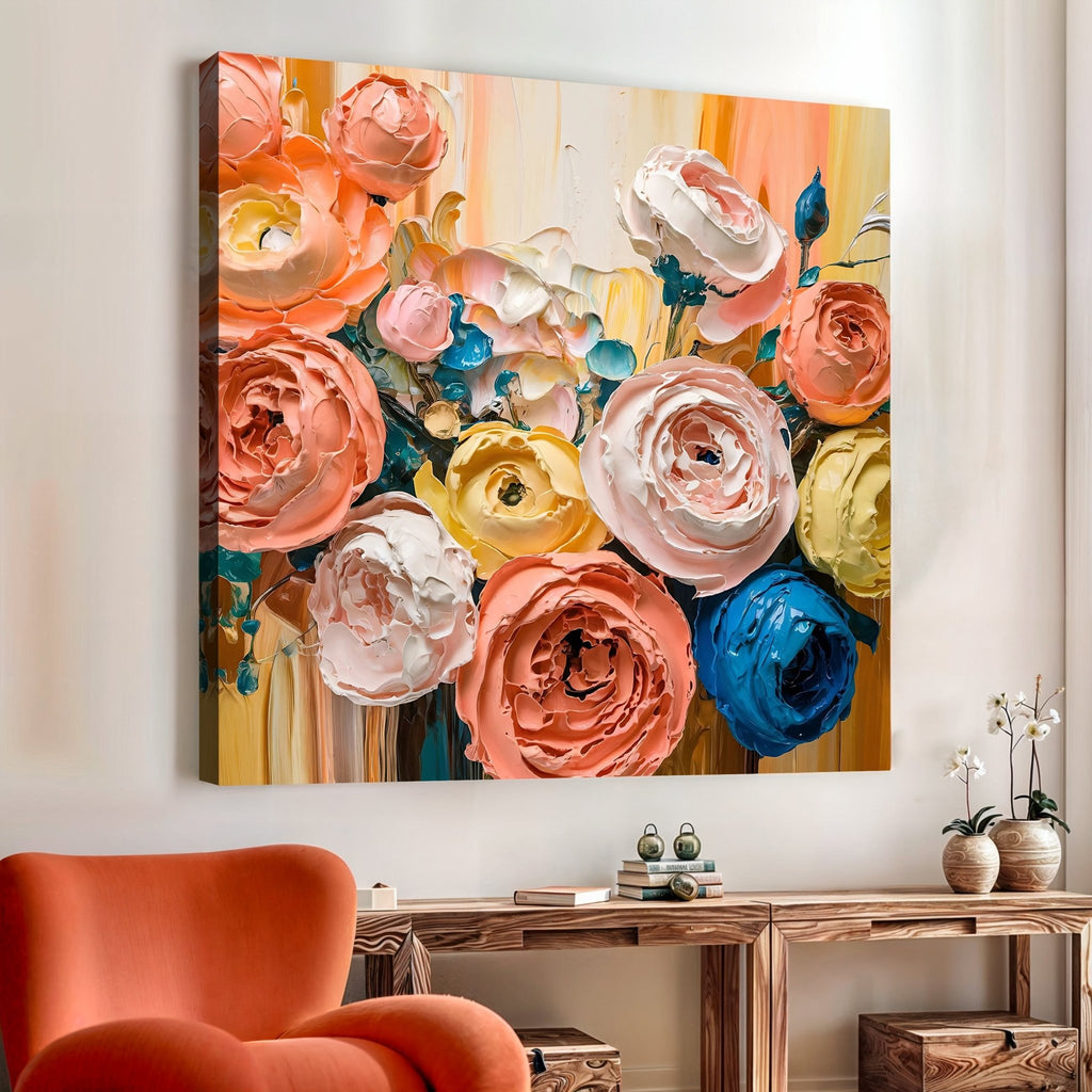 Blooming Bouquet Impasto Wall Art - Two & Gathered