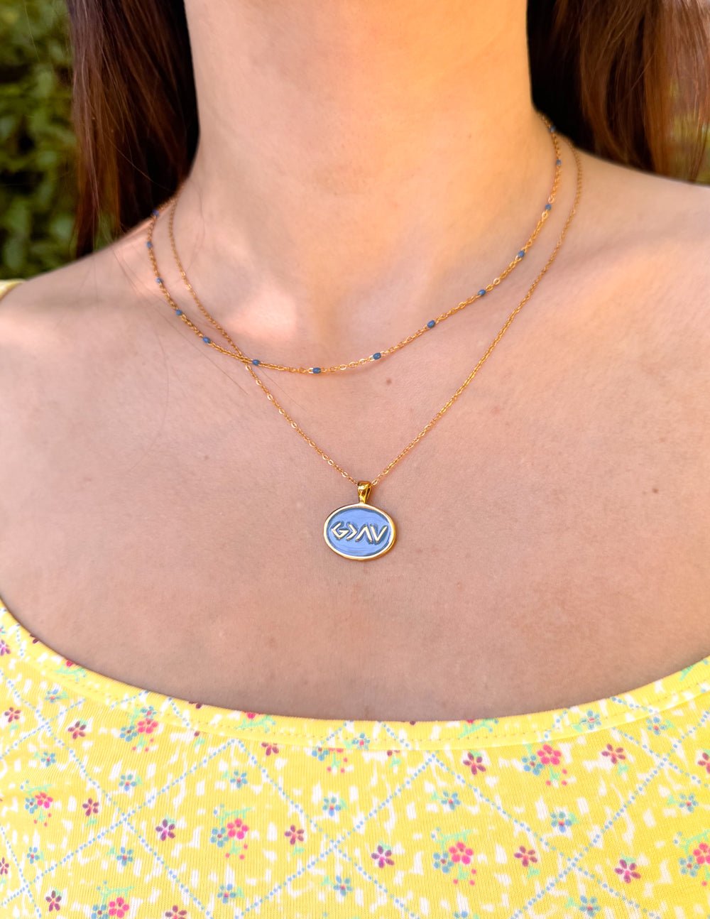Blue Highs and Lows Necklace Set - Two & Gathered
