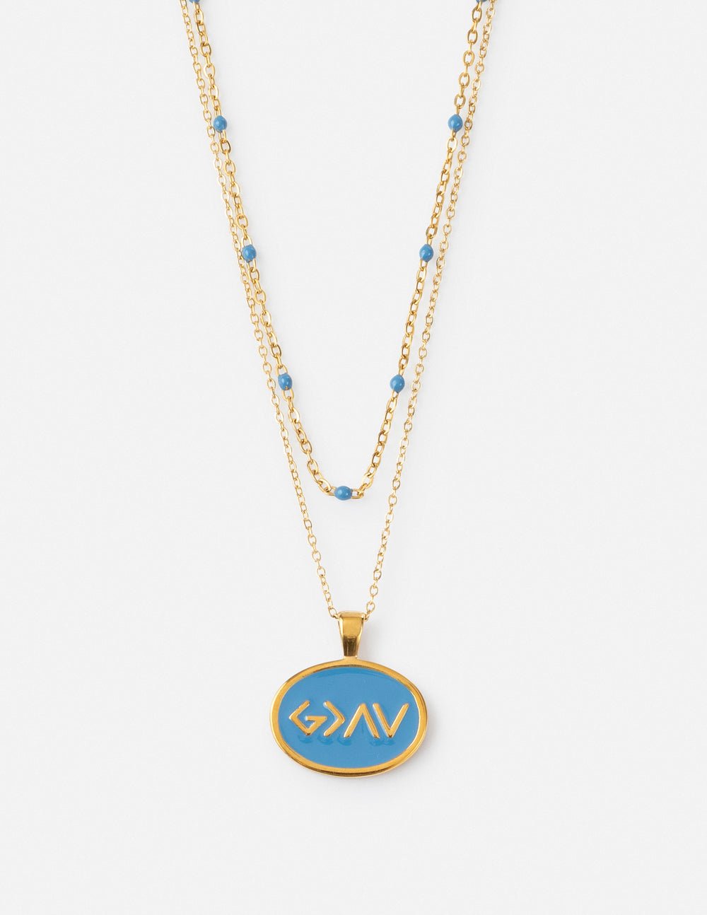 Blue Highs and Lows Necklace Set - Two & Gathered