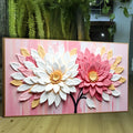 Blushing Blooms Pink Impasto Wall Art - Two & Gathered
