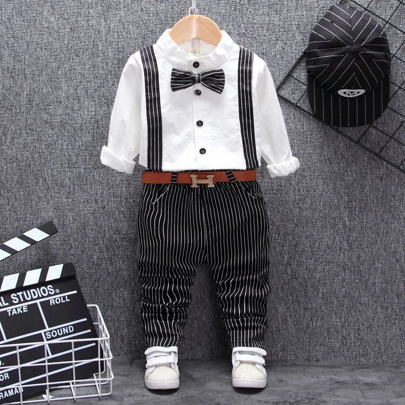 Boys Bib Two - piece Children's Clothing - Two & Gathered