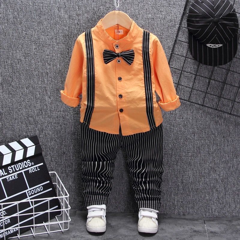 Boys Bib Two - piece Children's Clothing - Two & Gathered