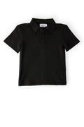 Boys Black S/S Polo - Two & Gathered
