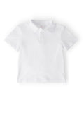 Boys White S/S Polo - Two & Gathered