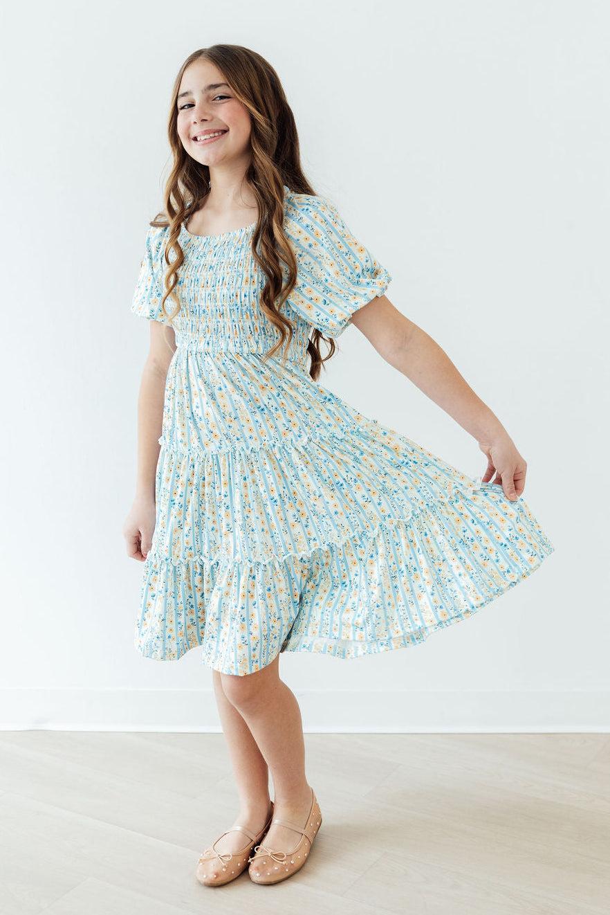Buttercup Blooms Smocked Ruffle Dress - Two & Gathered