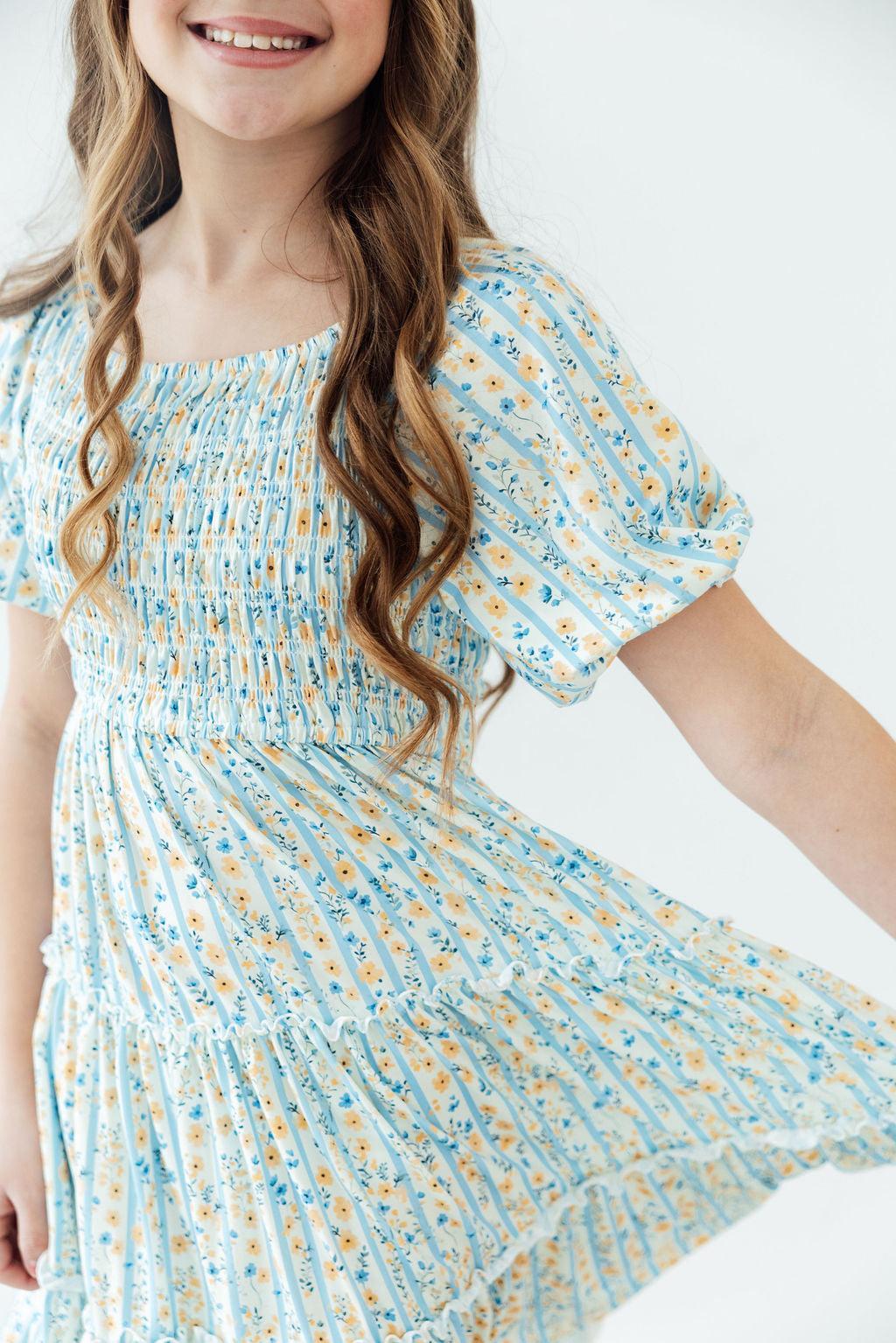 Buttercup Blooms Smocked Ruffle Dress - Two & Gathered