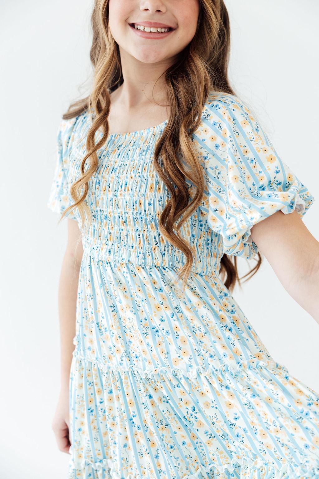 Buttercup Blooms Smocked Ruffle Dress - Two & Gathered