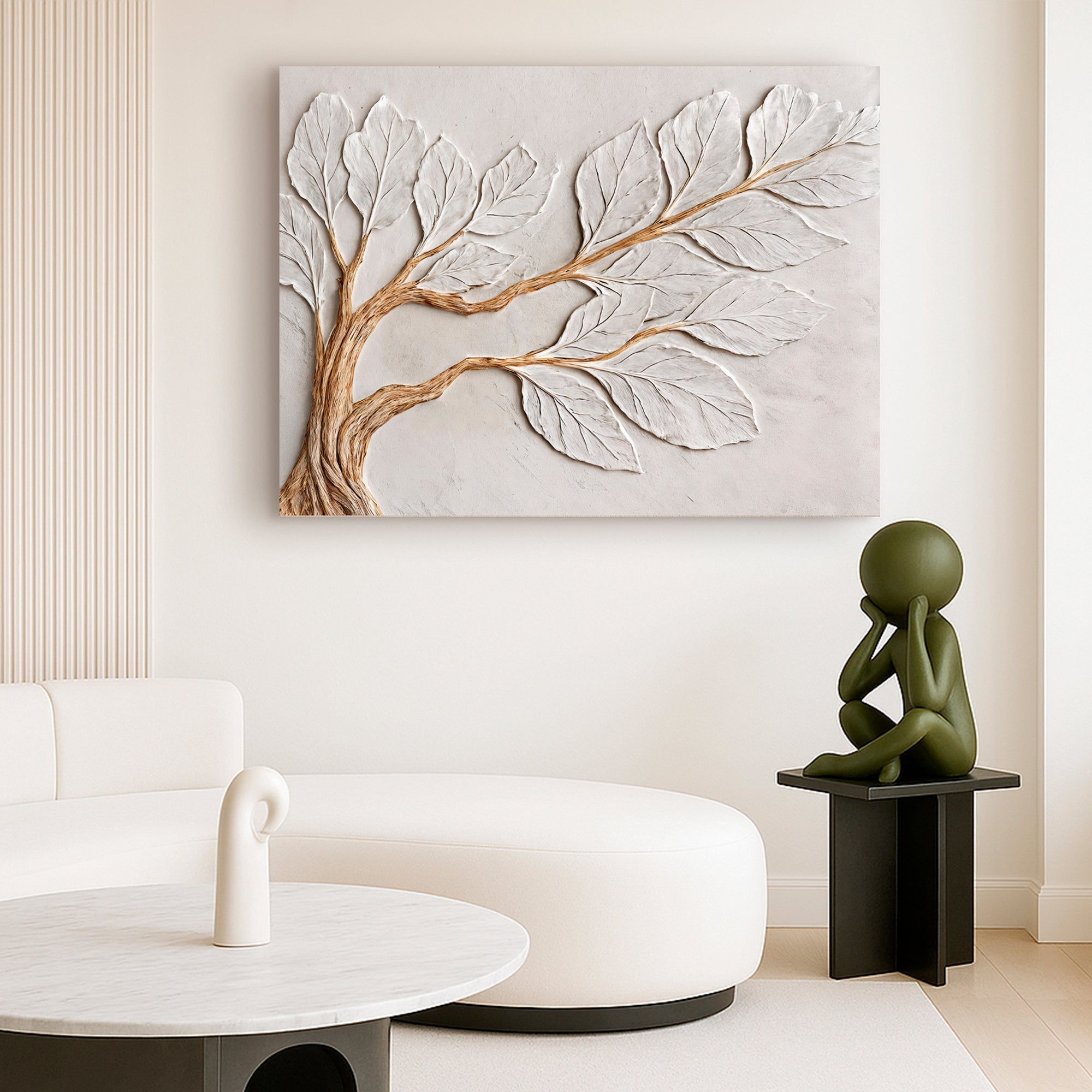 Calm In Ivory Clay Wall Art - Two & Gathered
