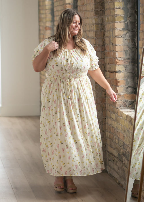 Celine Puff Sleeve Floral Maxi Dress - Two & Gathered