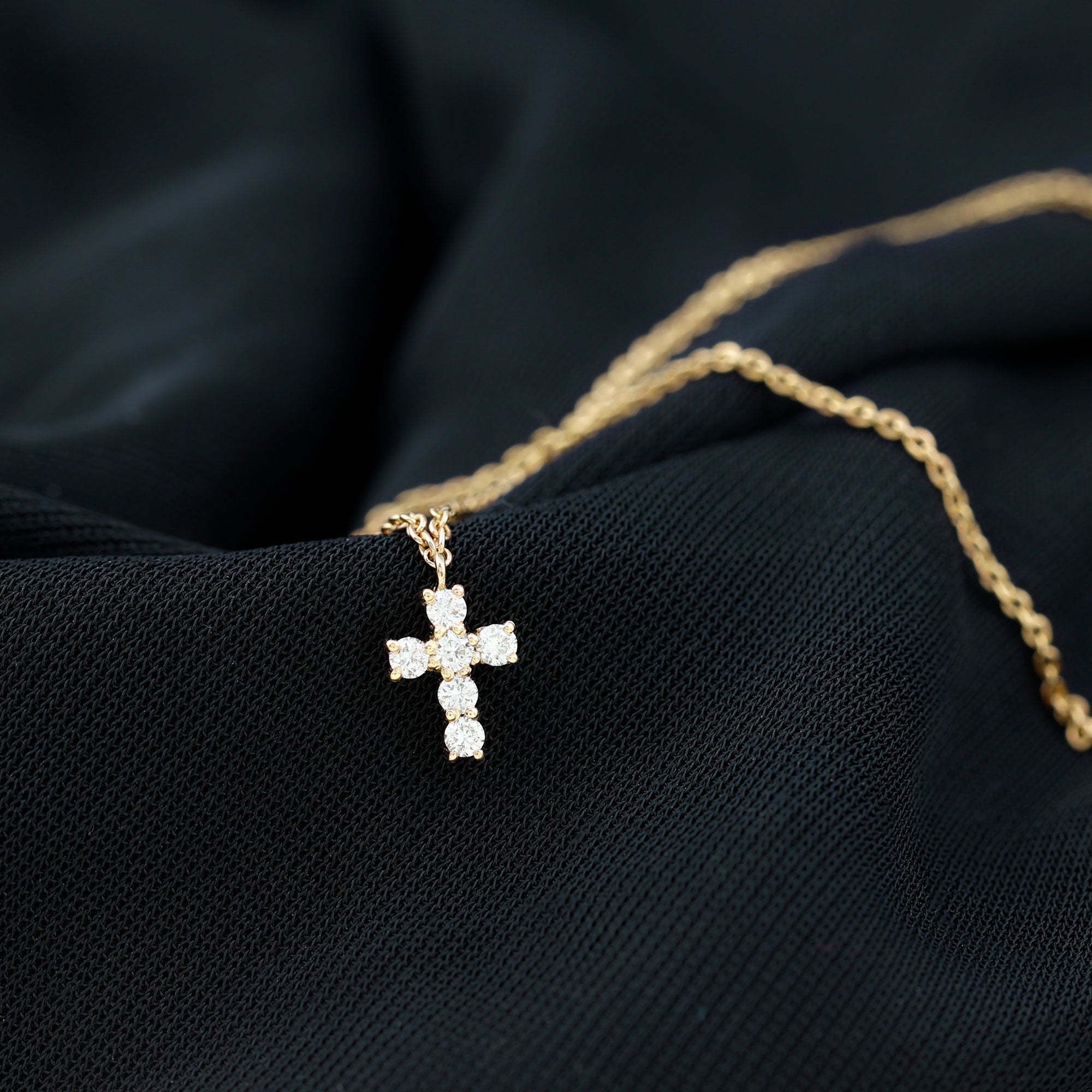 Certified Lab Grown Diamond Cross Bracelet - Two & Gathered