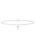 Certified Lab Grown Diamond Cross Bracelet - Two & Gathered