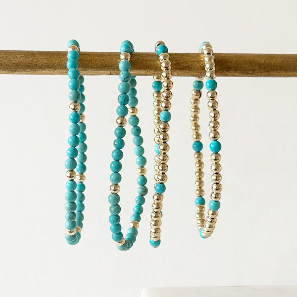 Chelsea Bracelets, Turquoise - Two & Gathered