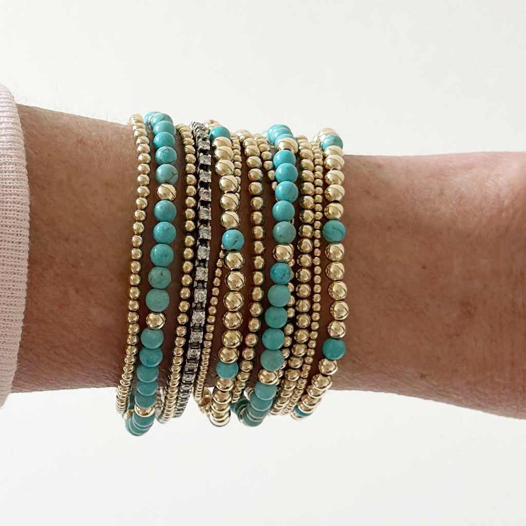 Chelsea Bracelets, Turquoise - Two & Gathered