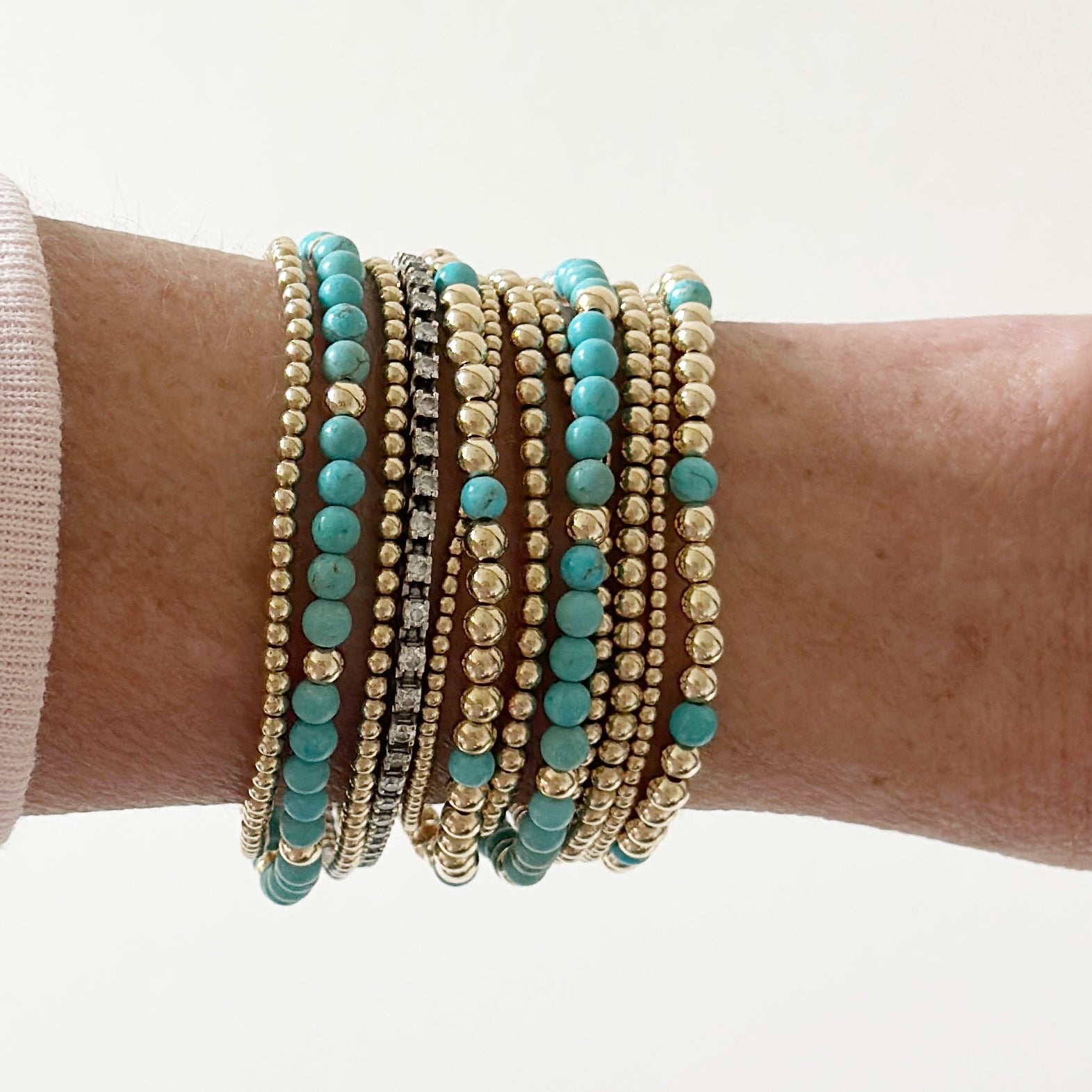 Chelsea Bracelets, Turquoise - Two & Gathered