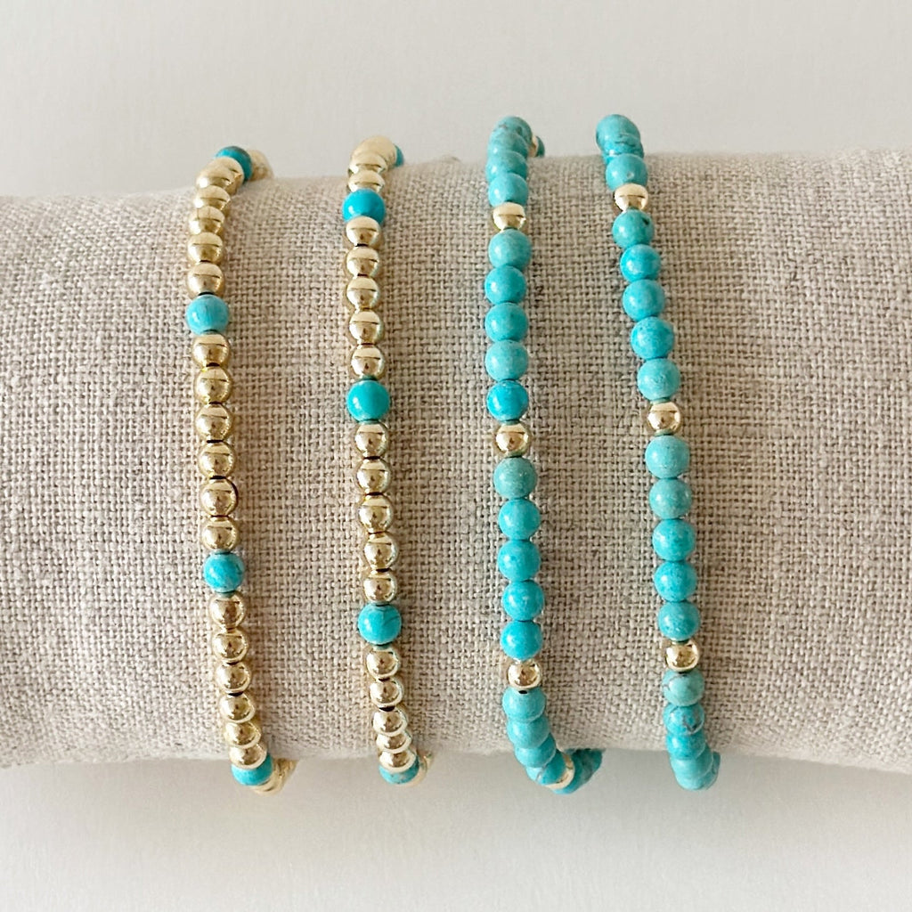 Chelsea Bracelets, Turquoise - Two & Gathered