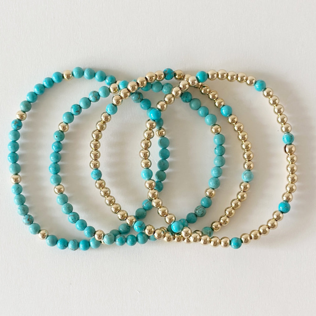 Chelsea Bracelets, Turquoise - Two & Gathered