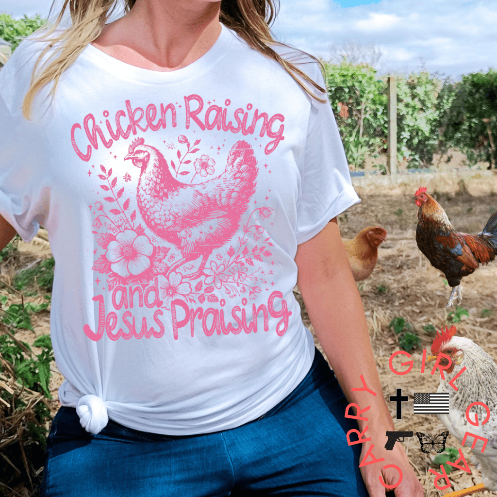 CHICKENS & JESUS TEE - Two & Gathered