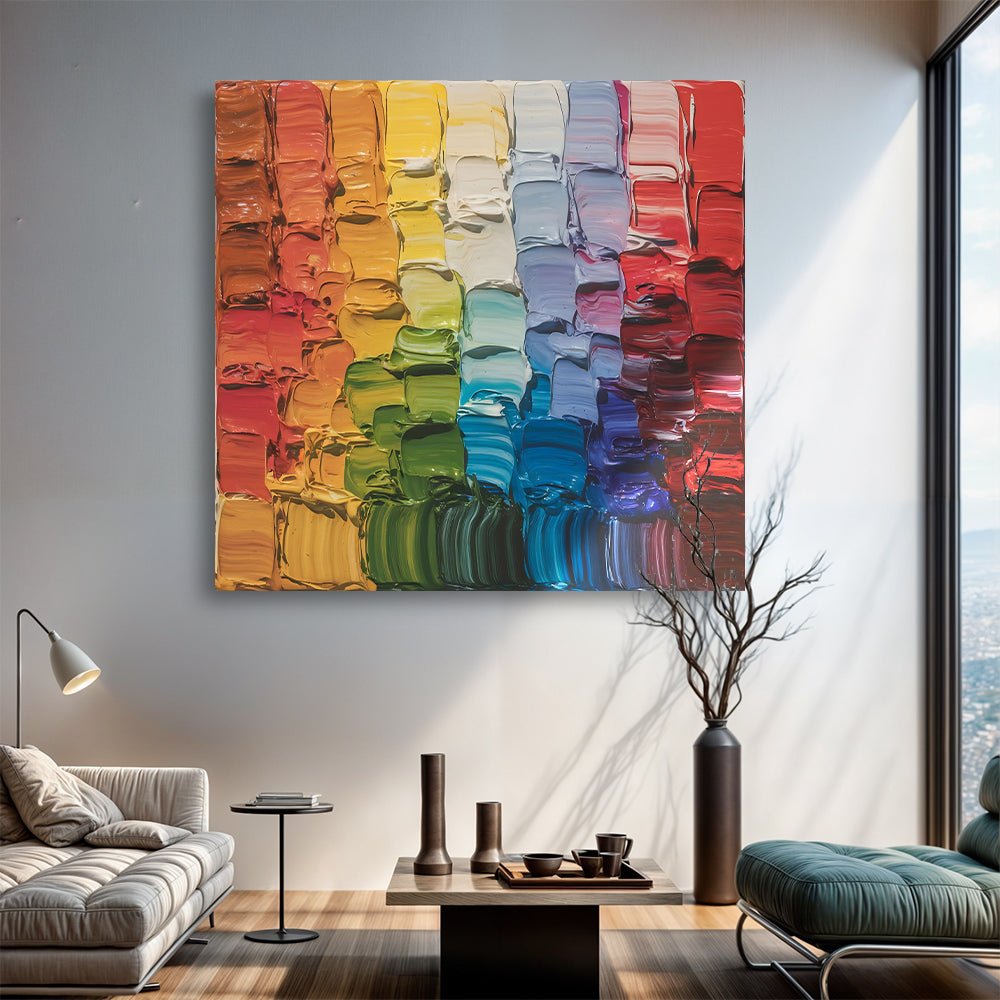 Chroma Flow Impasto Wall Art - Two & Gathered