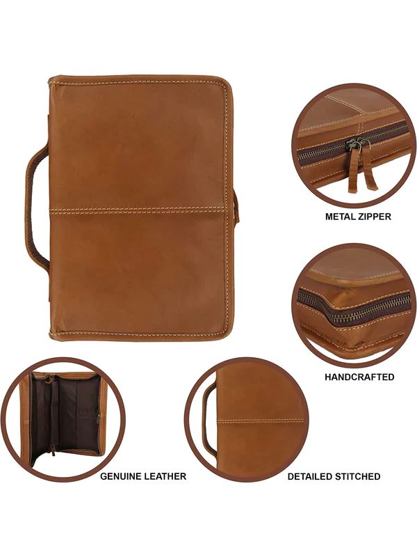 Classic Bible Leather Cover - Tan - Two & Gathered