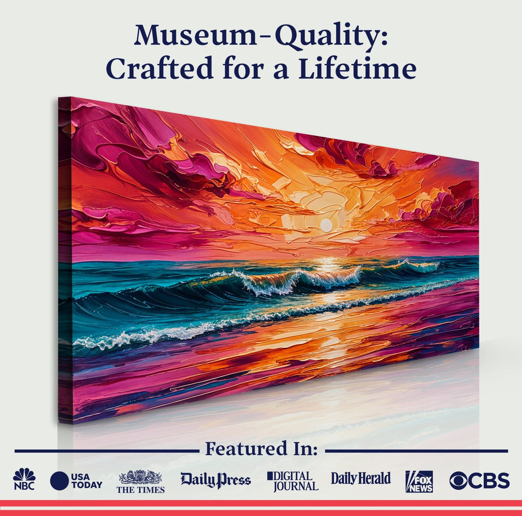 Coastal Sunset Impasto Wall Art - Two & Gathered