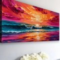 Coastal Sunset Impasto Wall Art - Two & Gathered